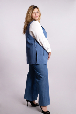 Жилет женский 3722ВП, джинс #48Д063722ВП