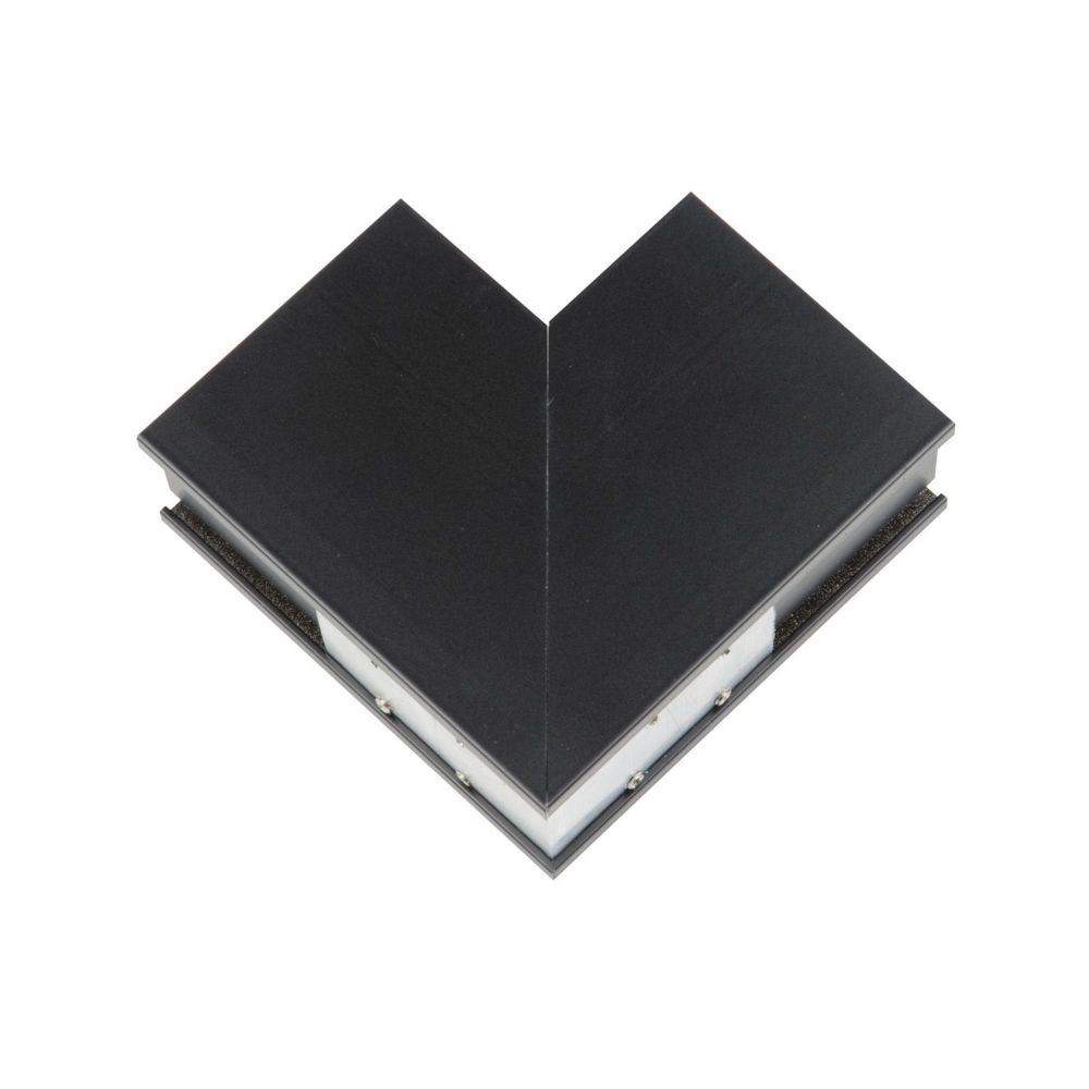 UBX-MS22-35 BLACK Коннектор для накладных магнитных шинопроводов. 35мм. Угловой. Вертикальный. Черный. ТМ Uniel