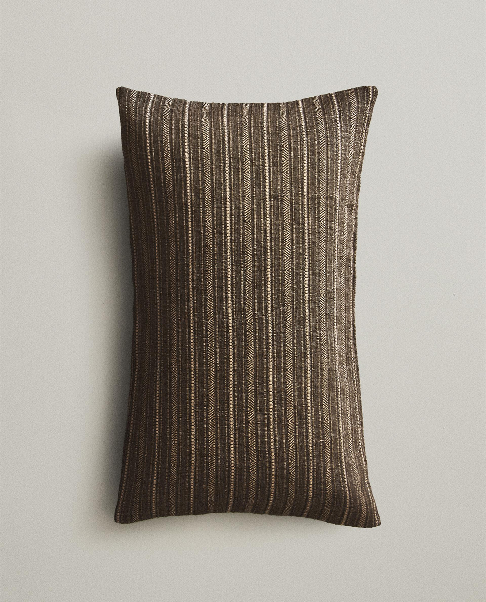Zara Home наволочка декоративная из хлопка, серый, в полоску, 30x50 см