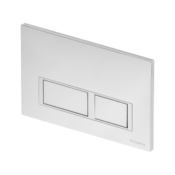 Панель смыва TECESpring с прямоугольными кнопками, Хром глянцевый, контур клавиш хром матовый