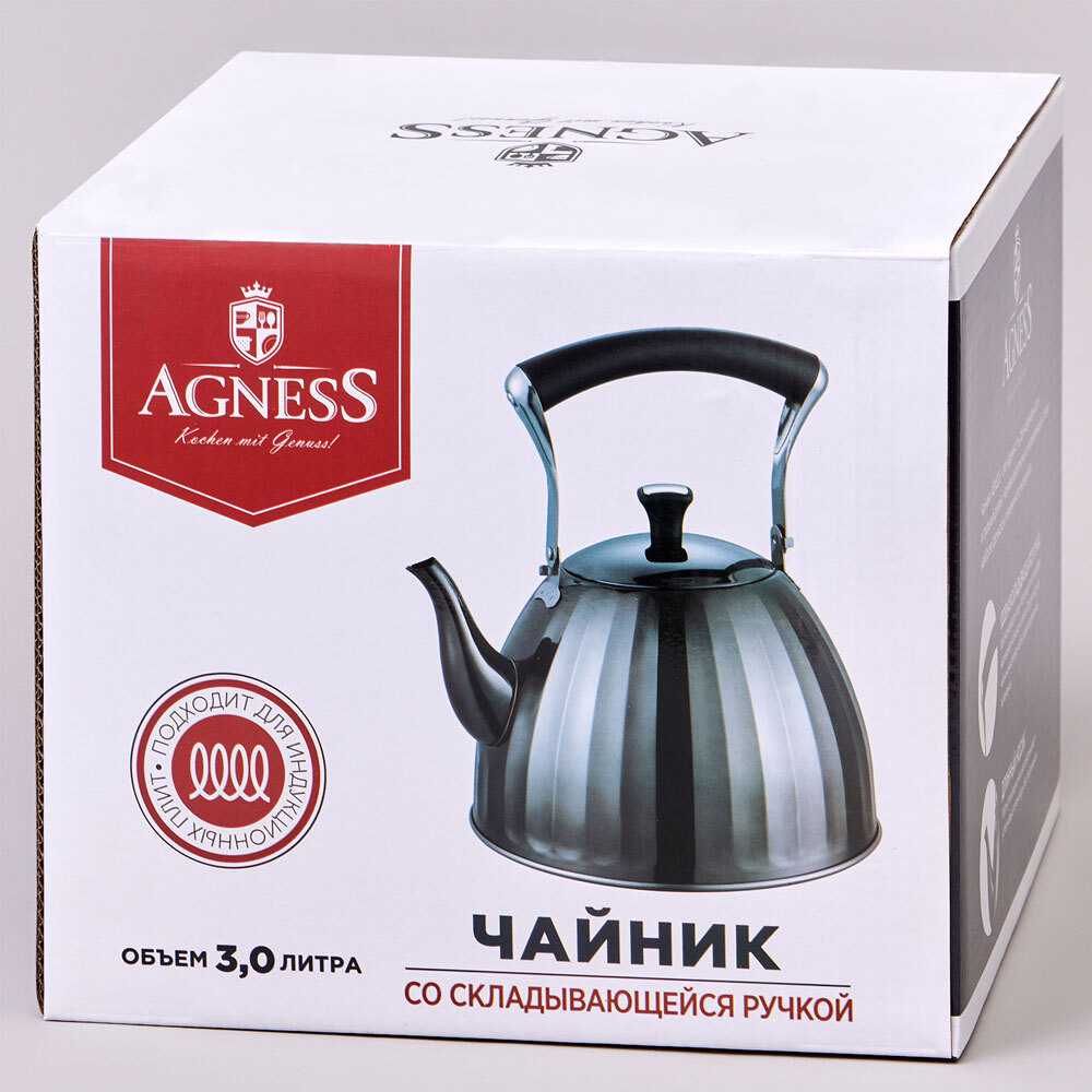 Чайник 3л нерж, индукция, 937-911