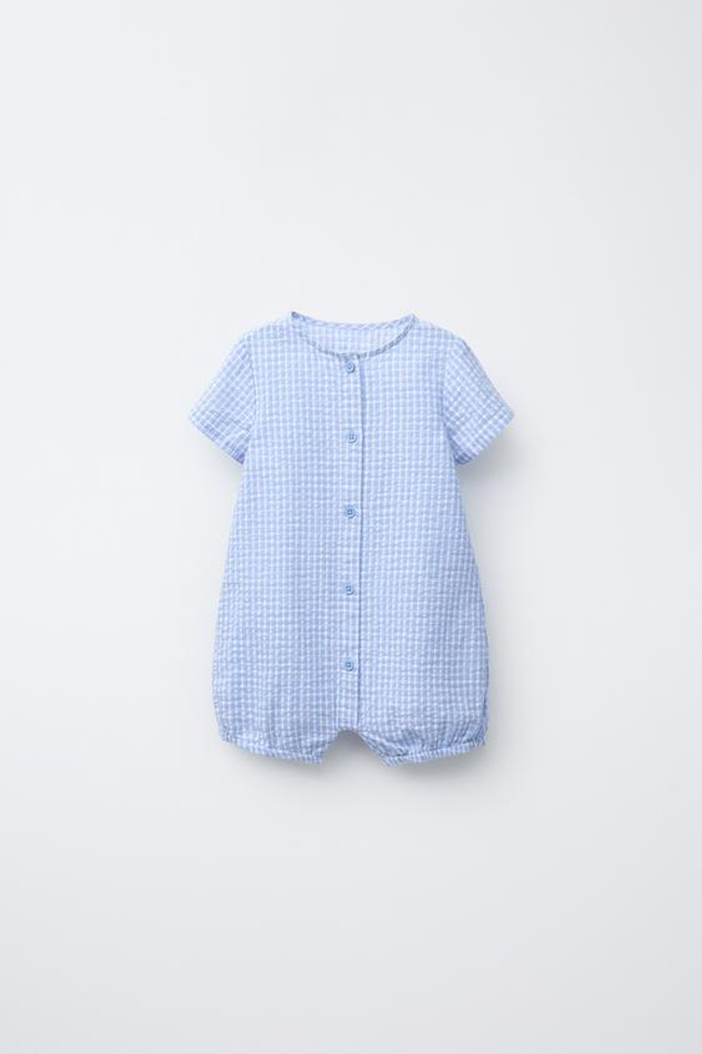 ZARA КОМБИНЕЗОН В КЛЕТКУ ВИШИ, СИНИЙ