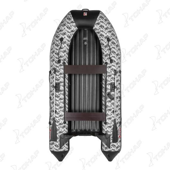 Лодка Тонар Алтай А380 (надувное дно) принт Рыбы