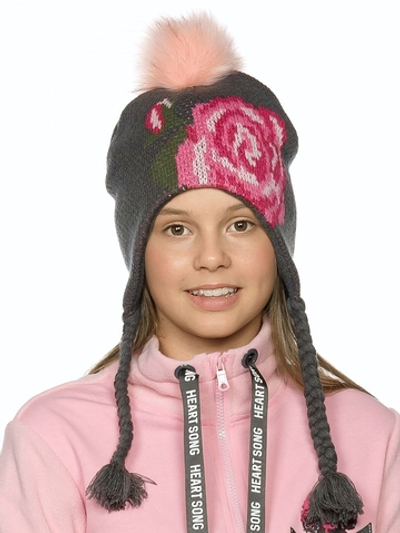 Шапка для девочек р-р (53-54, Серый(40))