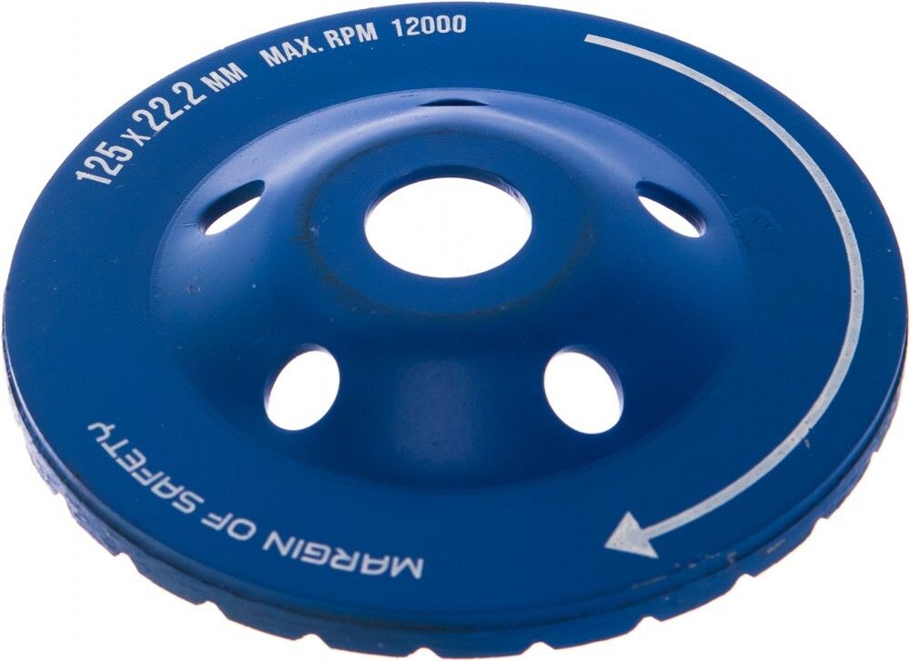 39520М Диск алмазный шлифовальный, посадочный диаметр 22,2 мм, "Турбо" широкие сегменты 125 мм MOS