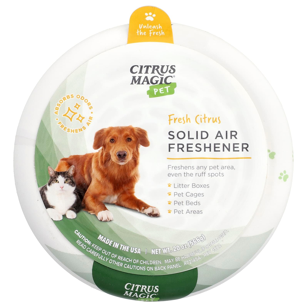 Citrus Magic, Pet, твердый освежитель воздуха, свежий цитрус, 566 г (20 унций)