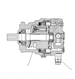 Гидромотор поворота M5X180