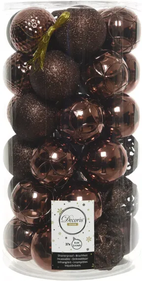 Набор пластиковых шаров Королевский 60 мм, палисандровый, 37 шт, Kaemingk (020827)