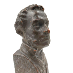 Скульптурный бюст Пушкин А. С. Гжель. Всекохудожник, скульптор: С. М. Орлов. СССР, 1938