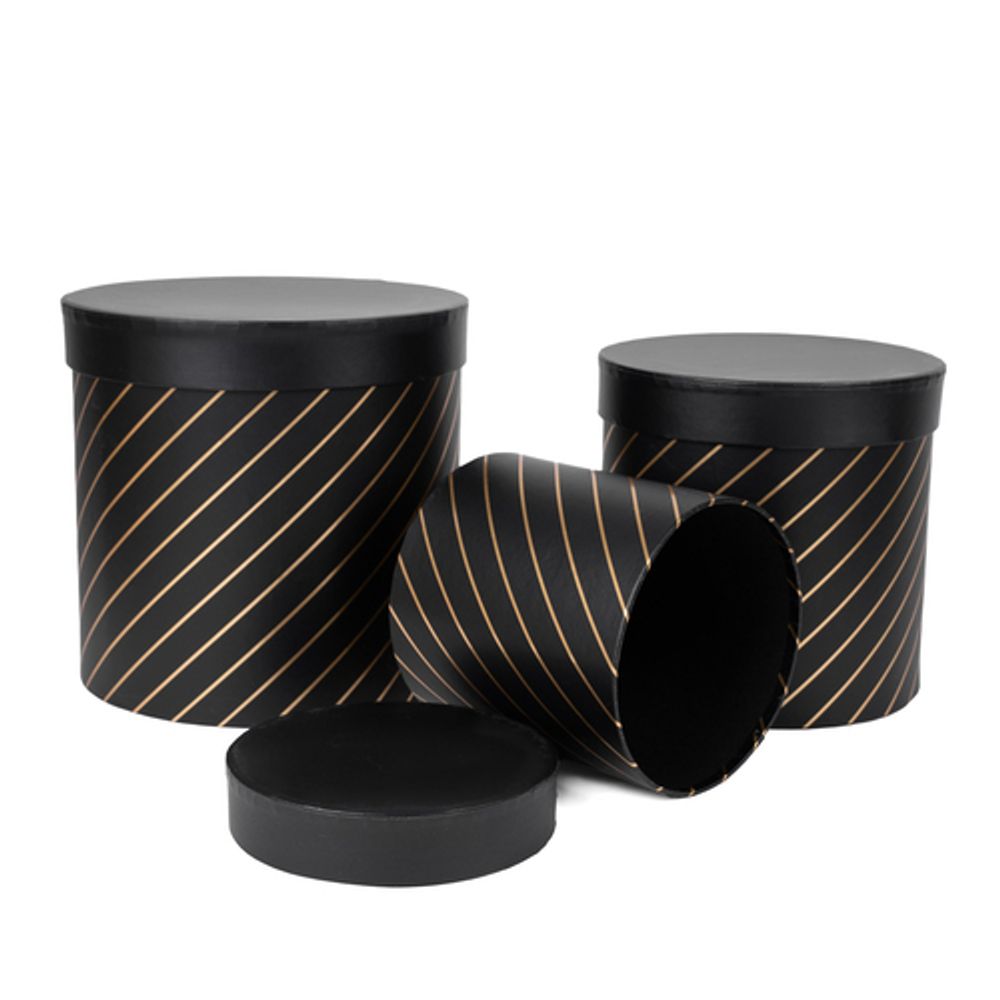 Набор/3шт Золотые полосы ЧЕРНЫЙ