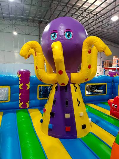 Коммерческий надувной батут "Золотая рыбка" 10*8*3,8 м.