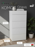 Комод, 59х48.4х122.4, Оланд, с ящиками, для одежды и игрушек, в детскую и прихожую, Dipriz