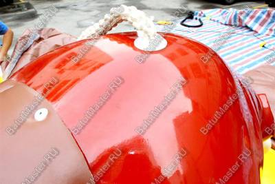 Надувной аттракцион Бык Родео, бык+батут, красный, 5*5*2,5м