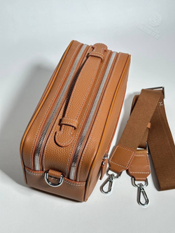 Сумка через плечо Hermes камера бэг коричневая
