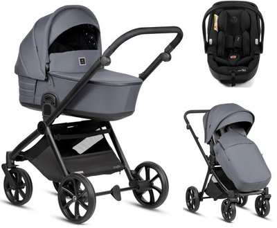 Детская коляска Tutis Mio 3 Plus Essential New 3 в 1 с автокреслом Beno Black 1622103 Dark Grey