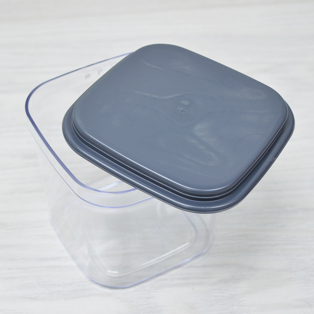 Контейнер для сыпучих продуктов 0,6л "Смарт" чернильно-серый