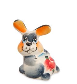ГЛ- 844 Фигурка «Заяц Жирик» цв. (Гжельский фарфор)