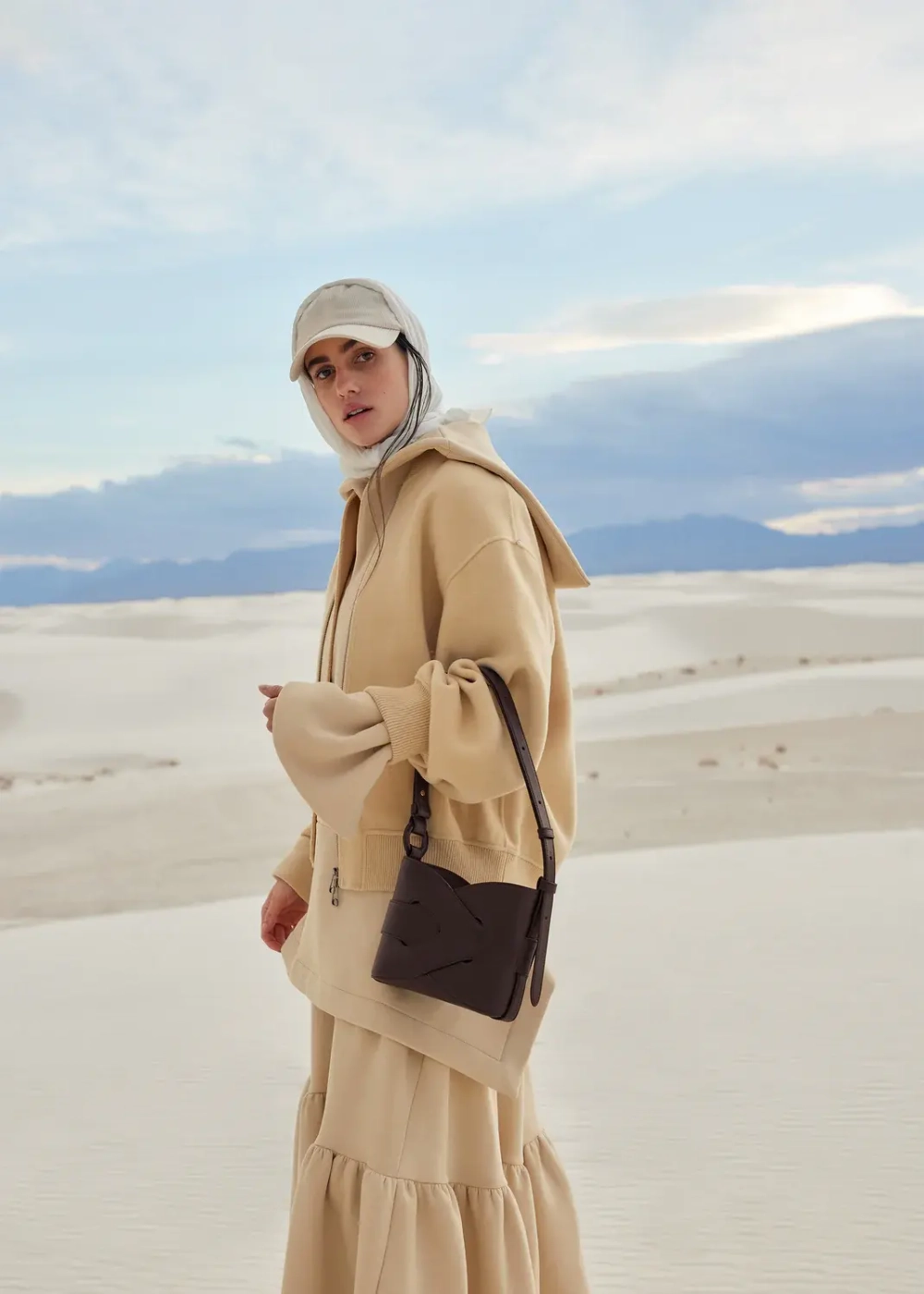 POLENE СУМКА NODDE, ТЕМНО-КОРИЧНЕВЫЙ