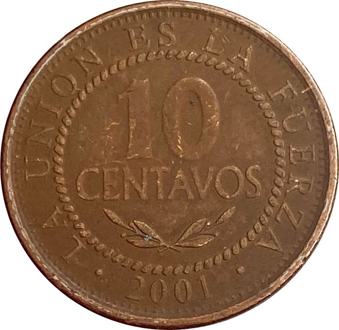 10 сентаво 2001 Боливия