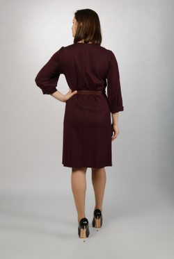 Трикотажное платье 2666АП, бордовый #359Бд052666АП