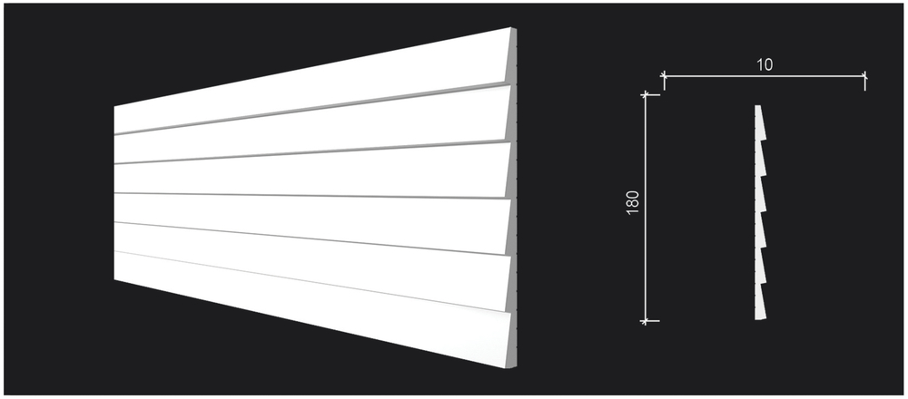 Панели DECOR-DIZAYN Дюрополимер DD906 ДД Панель (180x10x3000мм)