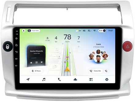 Магнитола для Citroen C4 2004-2011 - Teyes CC4L монитор 9" IPS на Android 14, Snapdragon 662, CarPlay, 4G SIM-слот
