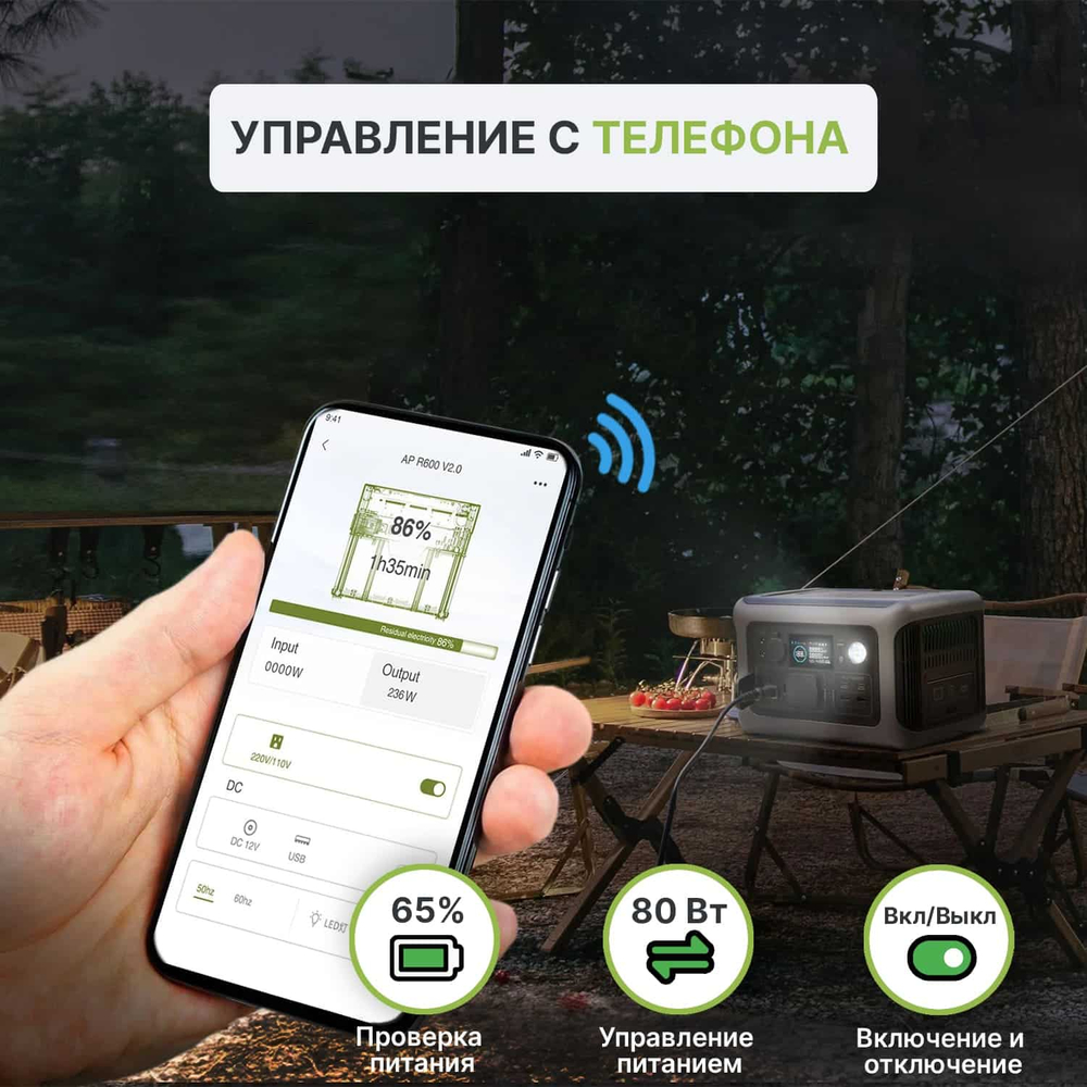 Портативная электростанция Allpowers R600, 600 Вт