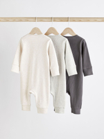 Комбинезон / Cлип для малышей Next D64-603, 3 шт., Бежевый, Серый