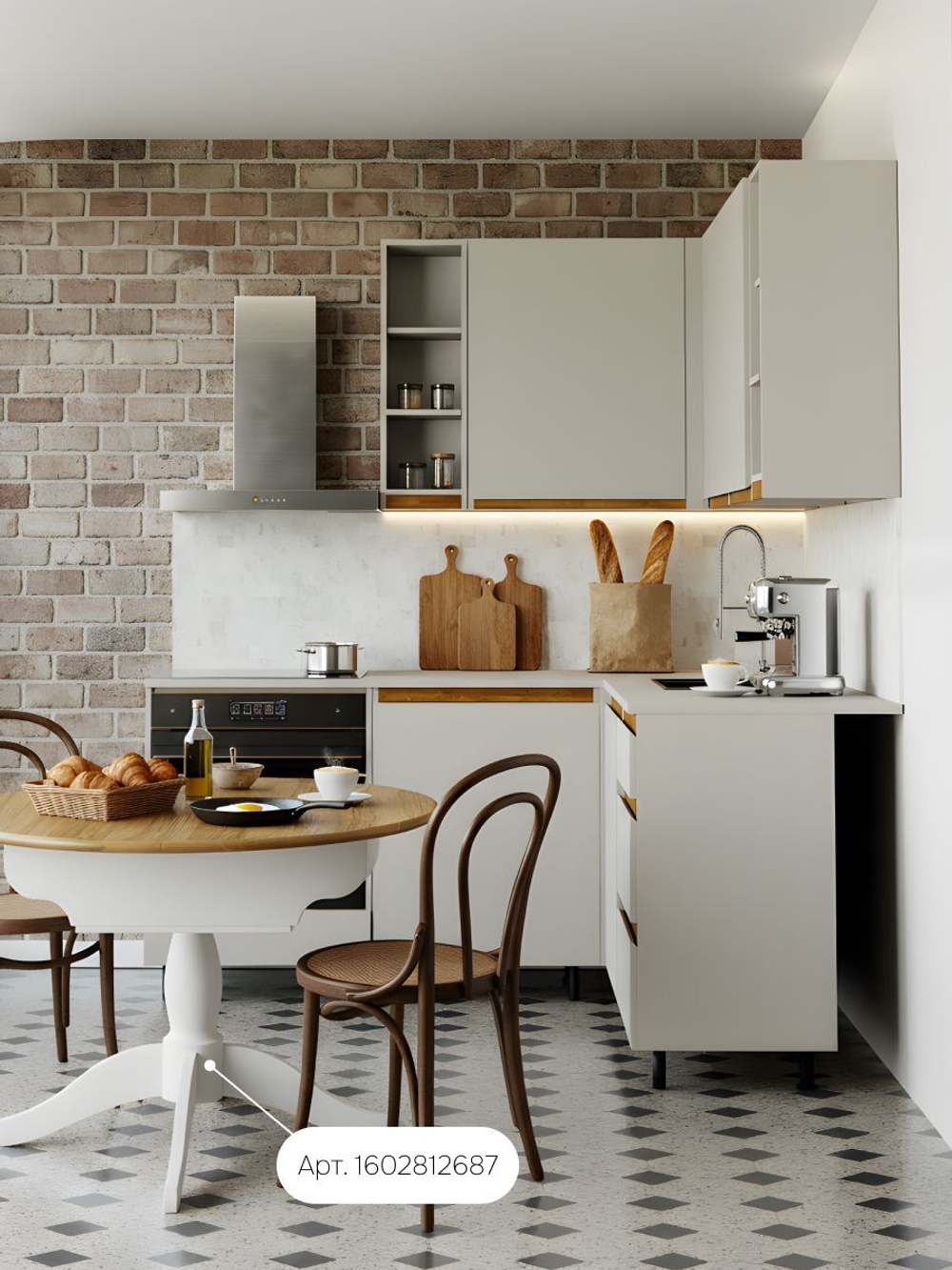 Модуль навесной угловой Виго, 96х35х75, с дубом, с доводчиком, Dipriz