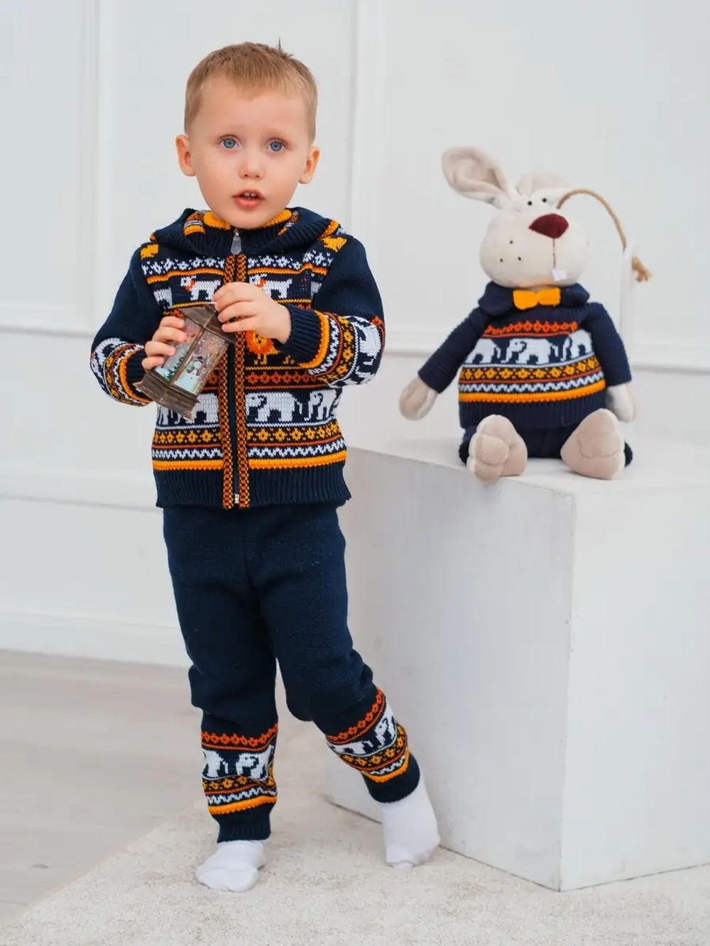 Костюм вязаный детский "Веселый зоопарк"