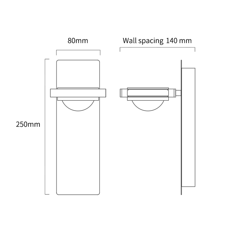 Настенный светильник MT9108-1W gun black