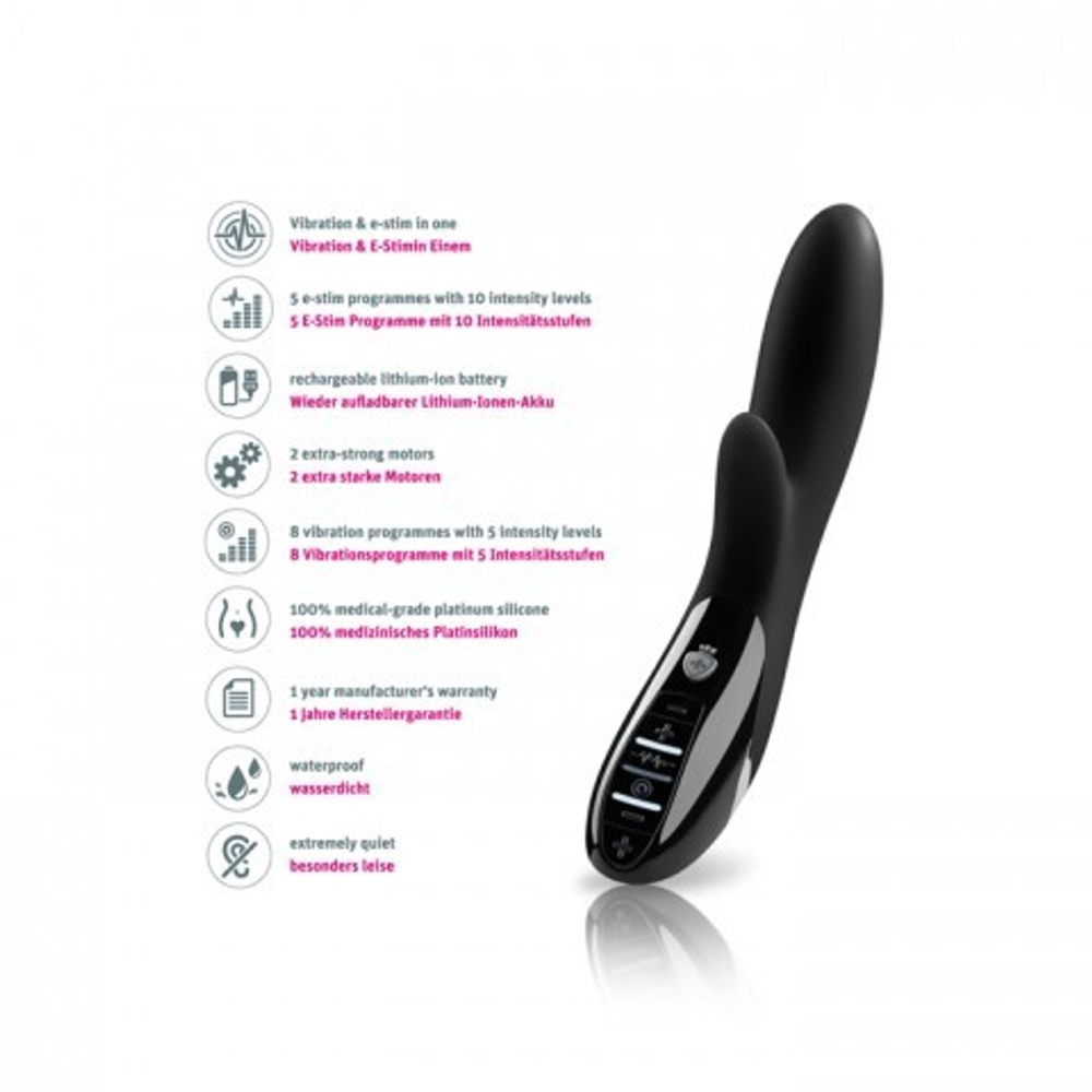 MYSTIM Вибратор с электростимуляцией Daring Danny черный