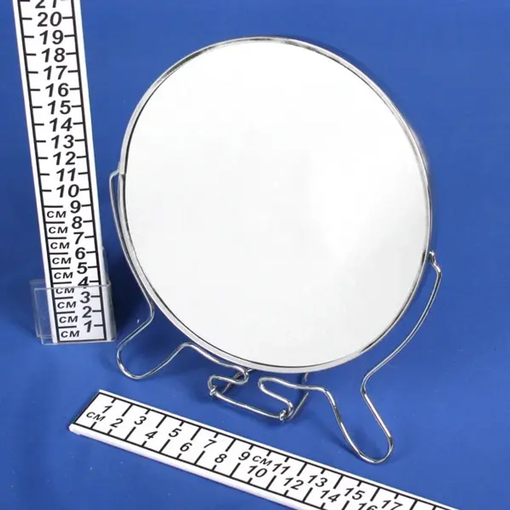 Зеркало настольное в металлической оправе «Модерн» круг, одностороннее d17см.