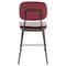 Стул полубарный с контрастным кантом pea, велюр, бордовый/бежевый