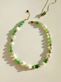 Ожерелье Глубокие реки из жемчуга и авантюрина