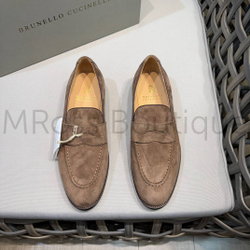 Мужские лоферы Brunello Cucinelli коричневого цвета
