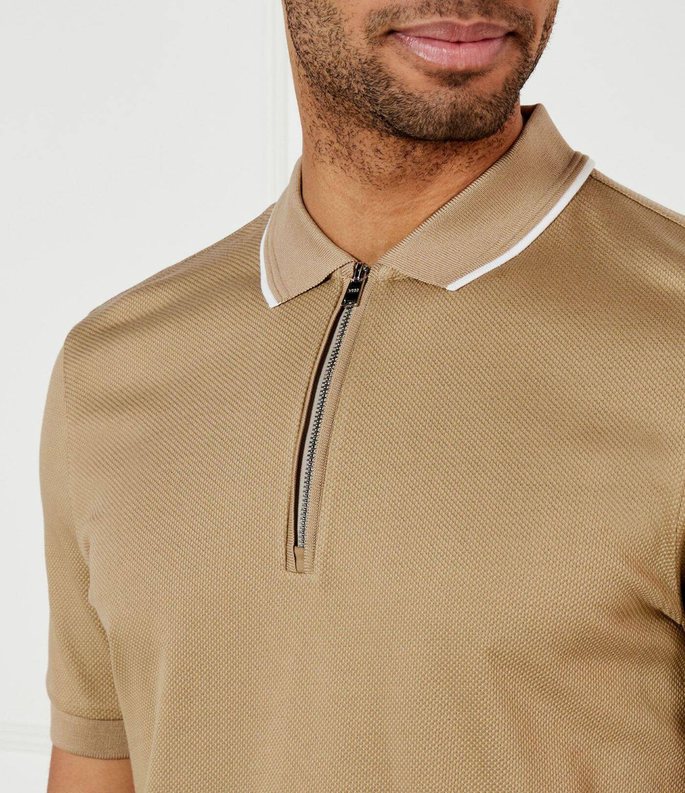 Поло H-Paras 59 BOSS BLACK - бежевый(50532612)