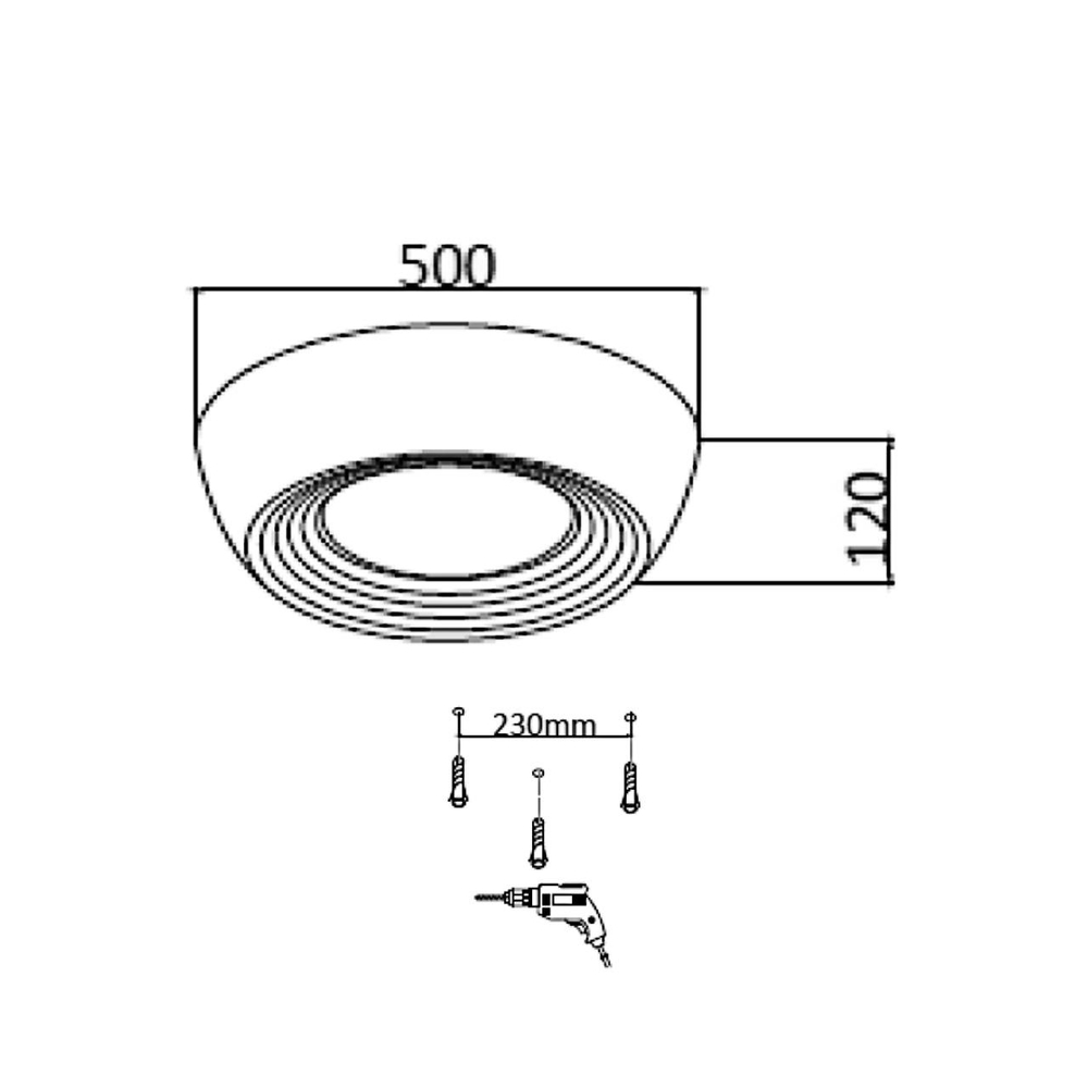 7716/54L AVRA LED SN 590 Светильник металл/акрил/белый/черный LED 54Вт 3000-6500К D500 IP20 пульт ДУ CRONUS