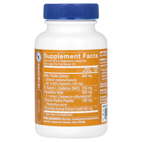 The Vitamin Shoppe, Liver Cleanse, средство для очищения печени, 60 растительных капсул