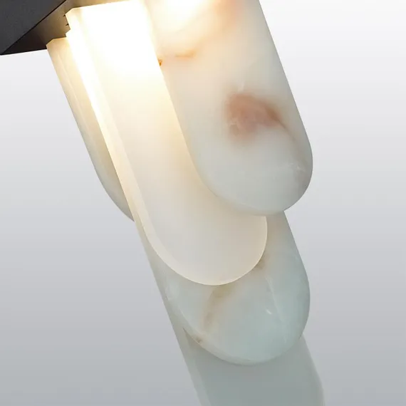 5438/12L HIGHTECH ODL_EX25 081 черный/металл/ смола под алебастр /акрил Подвес LED 12W 3000K 1489Лм FOROS