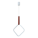 Подвесной светодиодный светильник 34Вт, 962лм, 3000/4000/6000K, Ra>80, кожа/металл/силикон, белый