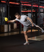 Медбол высокой плотности GB-702, 1 кг, желтый