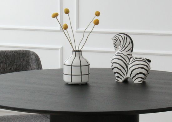 Стол обеденный Type D 90 см основание D 39 см (черный)