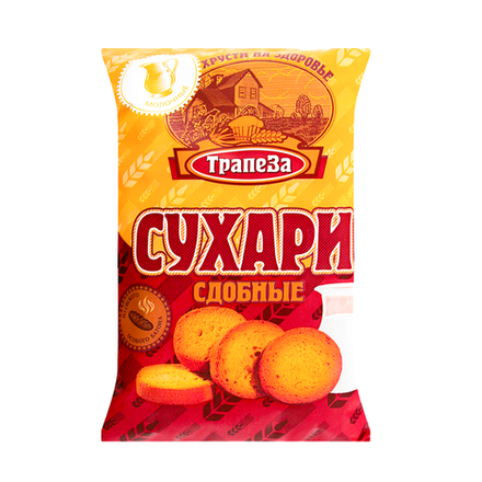 Сухари Трапеза сдобные молочные 200 гр