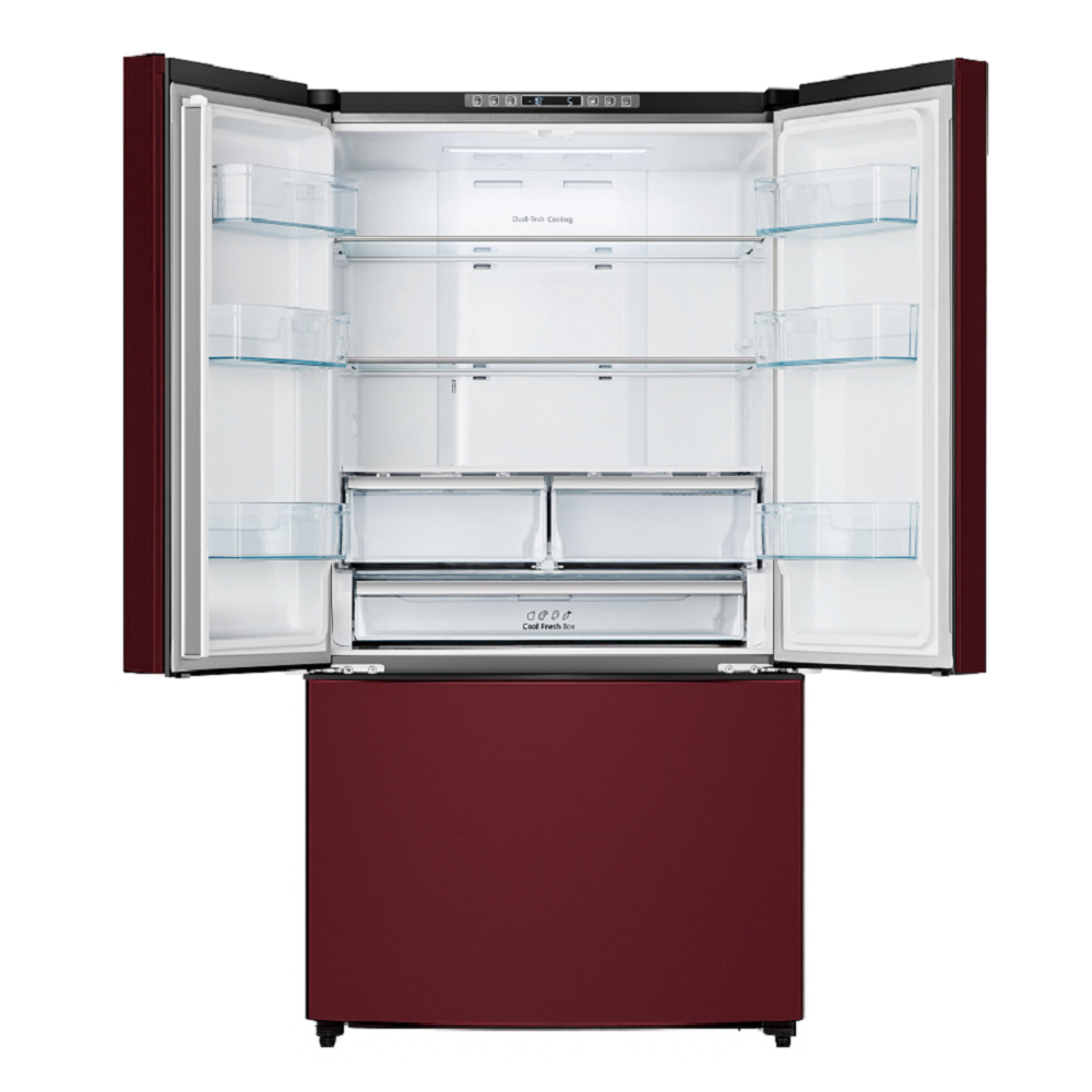 Холодильник GENCOOL GDM-717RR, бордовый, 600 литров, French Door