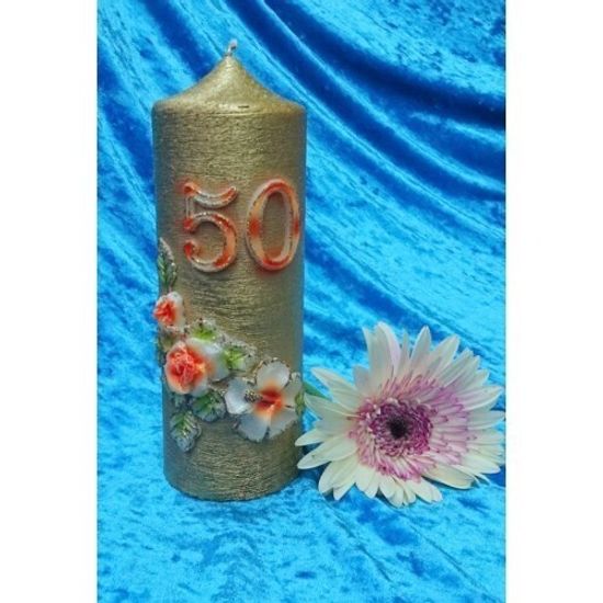 Свеча "50", 18,5*7