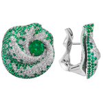 Серьги с изумрудами и бриллиантами, E0133-0/1
