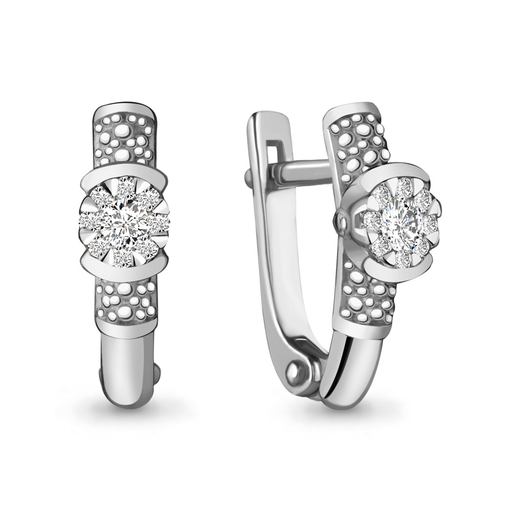 941819 Серьги из Золота с бриллиантами из коллекции "Elegance"