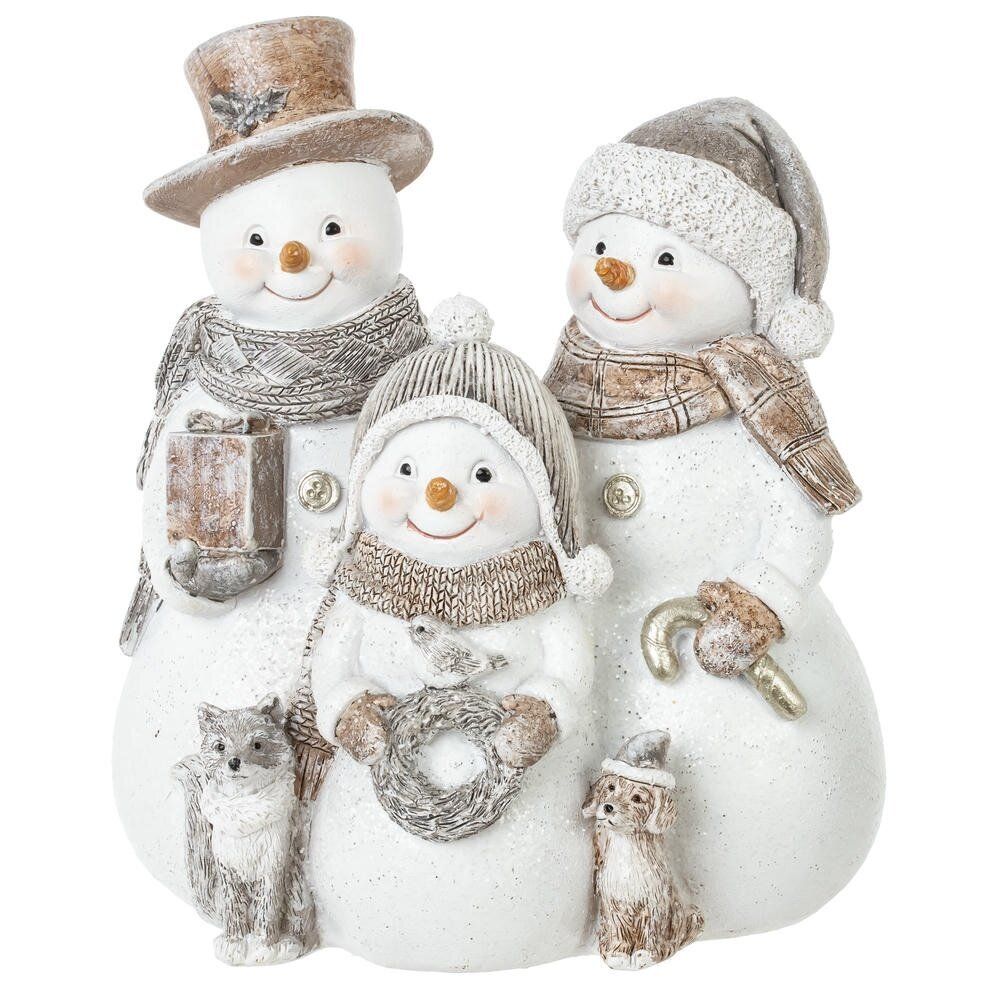 GAEM Фигурка декоративная "Снеговики", L14,5 W9,5 H16,5 см