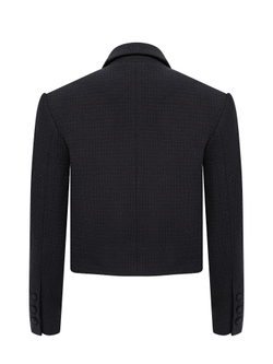 Жакет черный твидовый